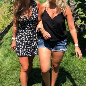 Skylar + Madison Black Daisy Mini Dress